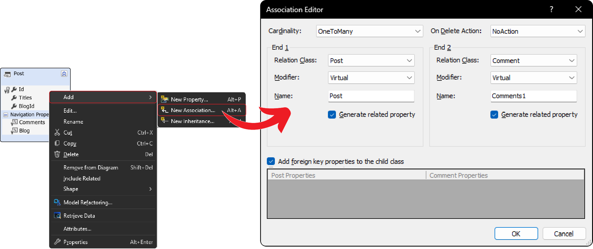Devart Association Editor UI