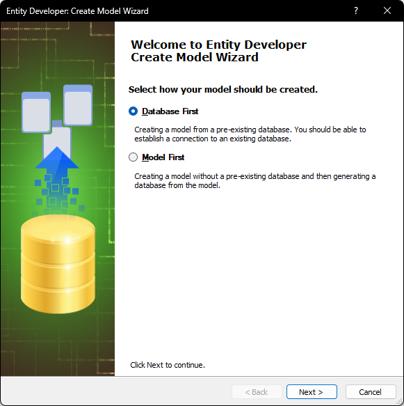 Devart Model Database First UI