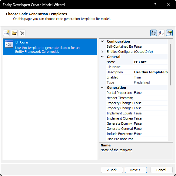 Devart Model First Template UI