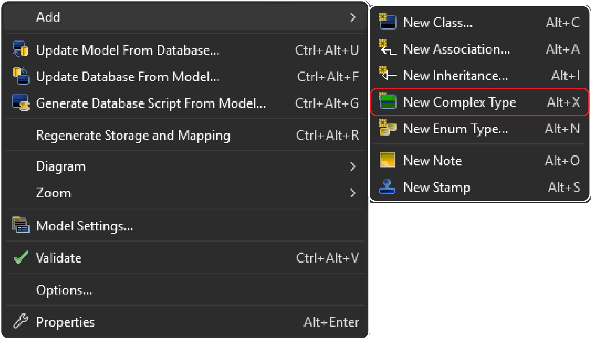 Devart Complex Type Editor UI